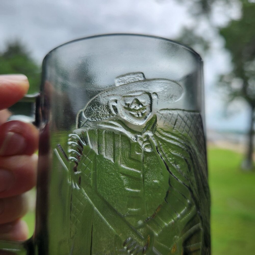 1970s McDonald's "Hamburglar" Gray Smoke Glass Mug